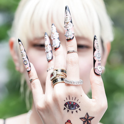 Crystal Spell Ring - Clear × Silver / #16