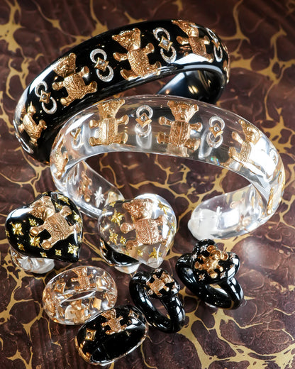 Bear Heart Ring - Clear / #10 #13