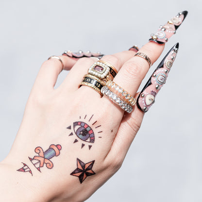 Crystal Spell Ring - Clear × Gold / #14 #15