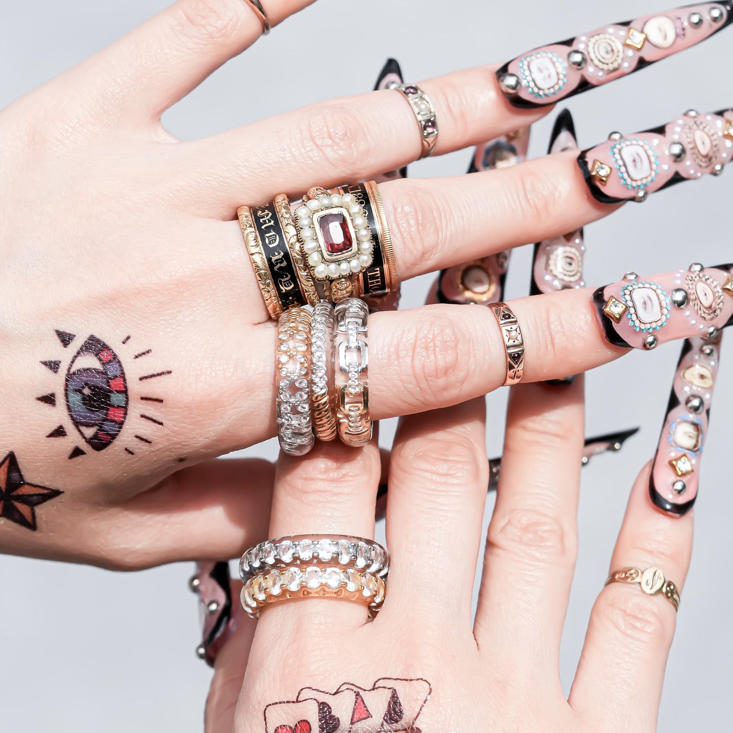 Crystal Spell Ring - Clear × Gold / #14 #15