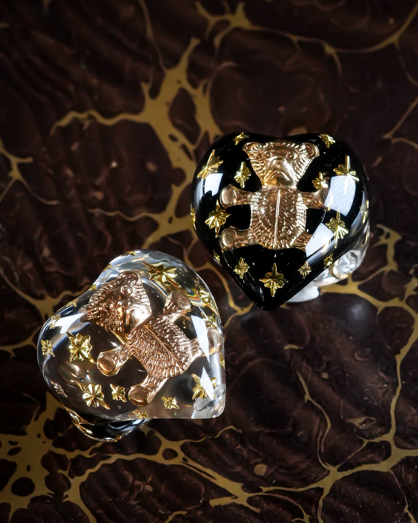 Bear Heart Ring - Black / #10 #13