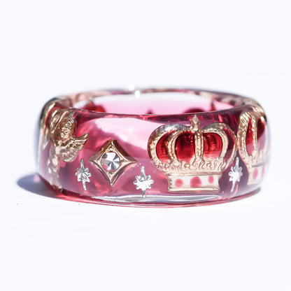 Royal Cupid Heart Ring - Red × Deep Red / #12 #14