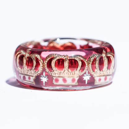Royal Cupid Heart Ring - Red × Deep Red / #12 #14