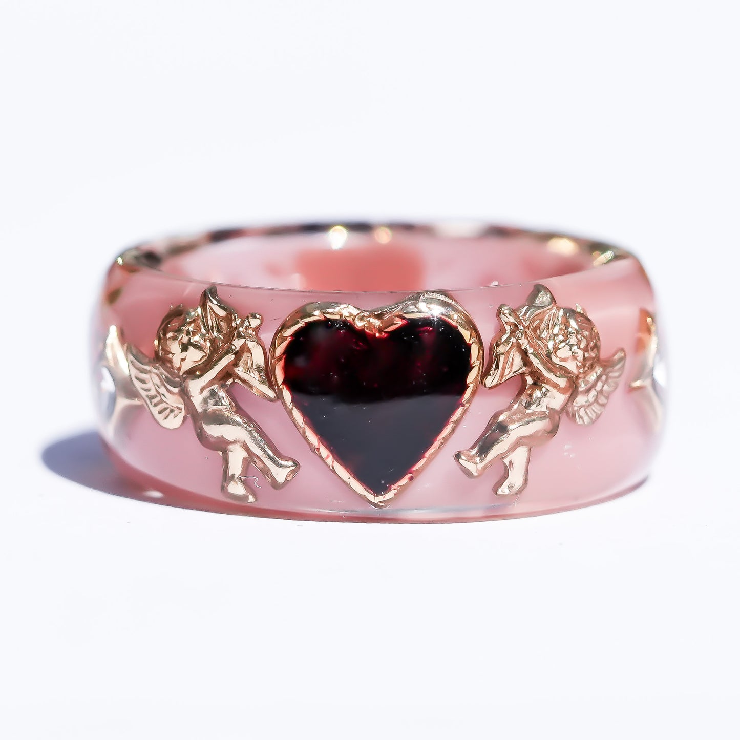 Cupid’s Secret Love Ring - Smoky Pink × Deep Red / #11