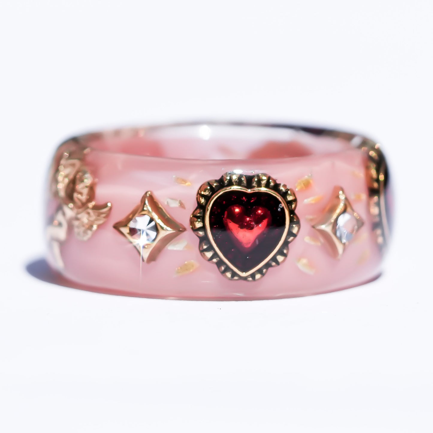 Cupid’s Secret Love Ring - Smoky Pink × Deep Red / #11
