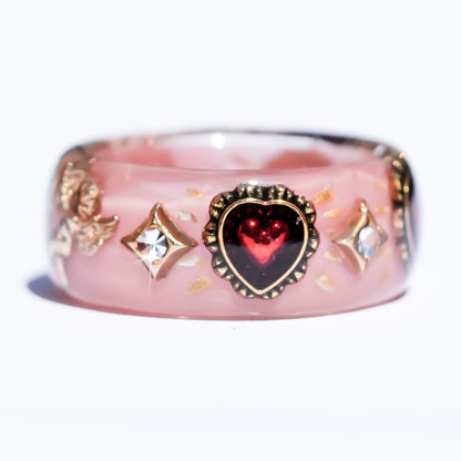 Cupid’s Secret Love Ring - Smoky Pink × Deep Red / #11