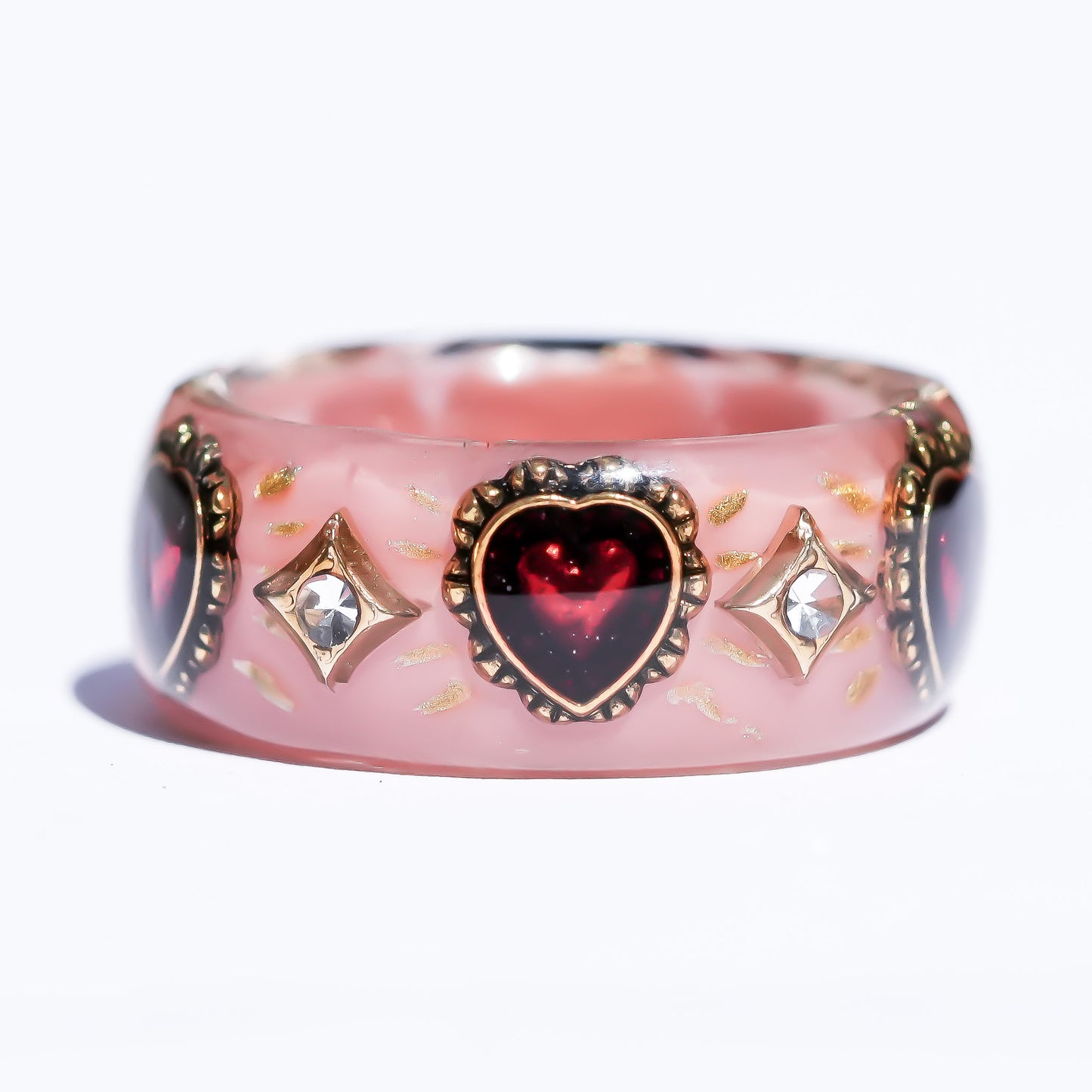 Cupid’s Secret Love Ring - Smoky Pink × Deep Red / #11
