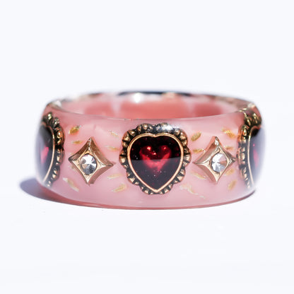Cupid’s Secret Love Ring - Smoky Pink × Deep Red / #11