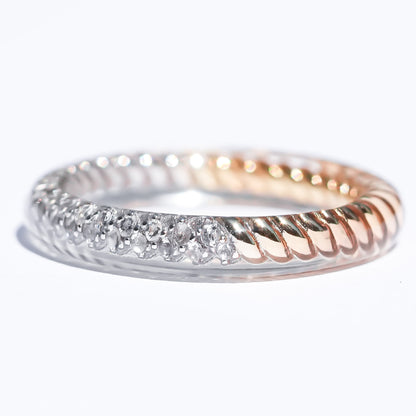 Dual Tone Classic Ring - Silver 925 × 18K Gold / #7 #10 #13 #15