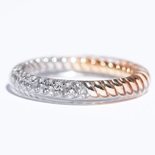 Dual Tone Classic Ring - Silver 925 × 18K Gold / #7 #10 #13 #15