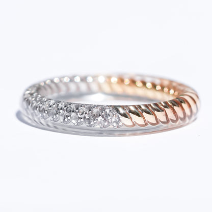 Dual Tone Classic Ring - Silver 925 × 18K Gold / #7 #10 #13 #15