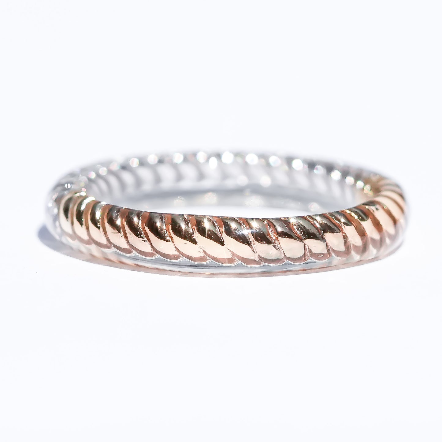 Dual Tone Classic Ring - Silver 925 × 18K Gold / #7 #10 #13 #15