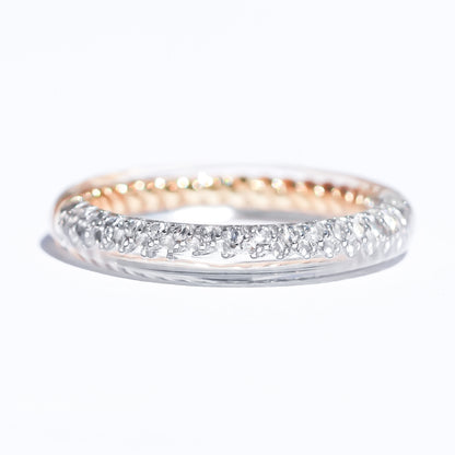 Dual Tone Classic Ring - Silver 925 × 18K Gold / #7 #10 #13 #15