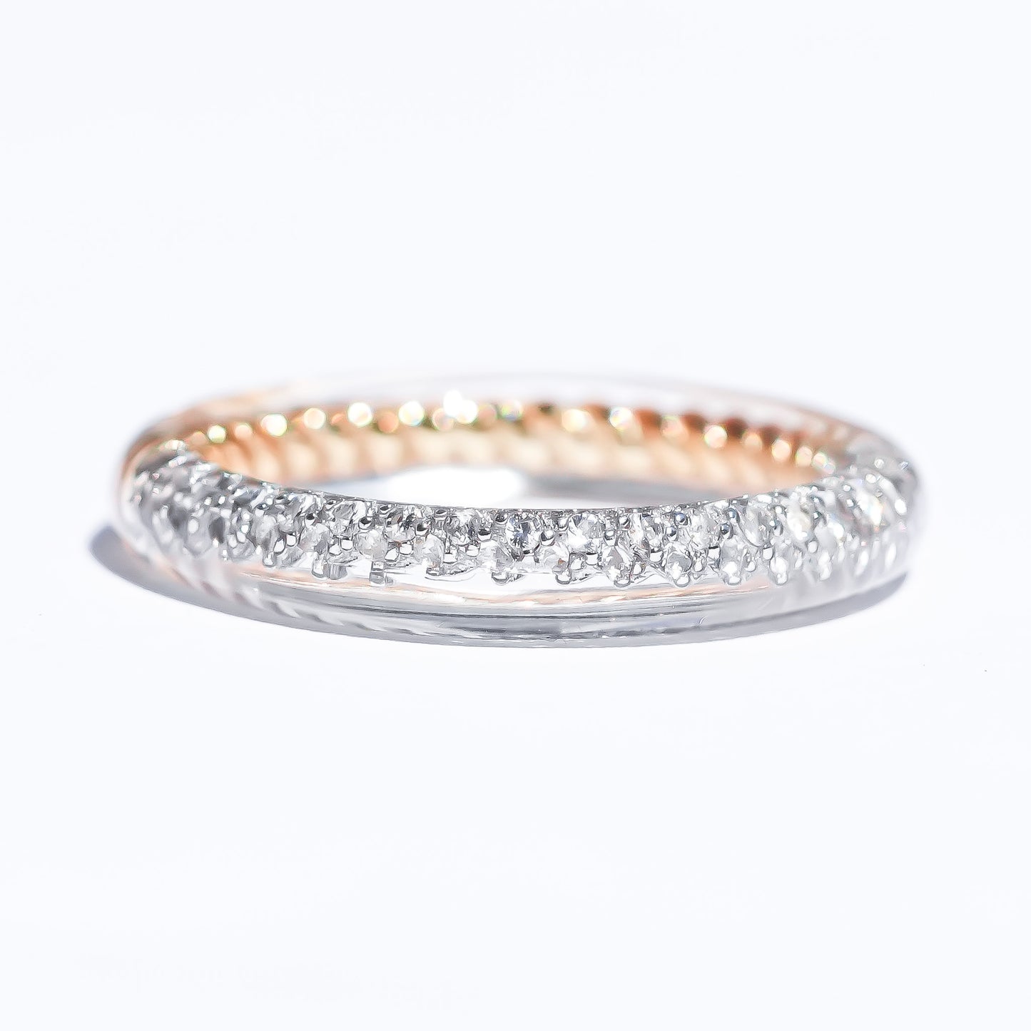 Dual Tone Classic Ring - Silver 925 × 18K Gold / #7 #10 #13 #15