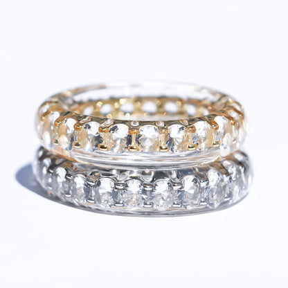 Crystal Spell Ring - Clear × Gold / #14 #15