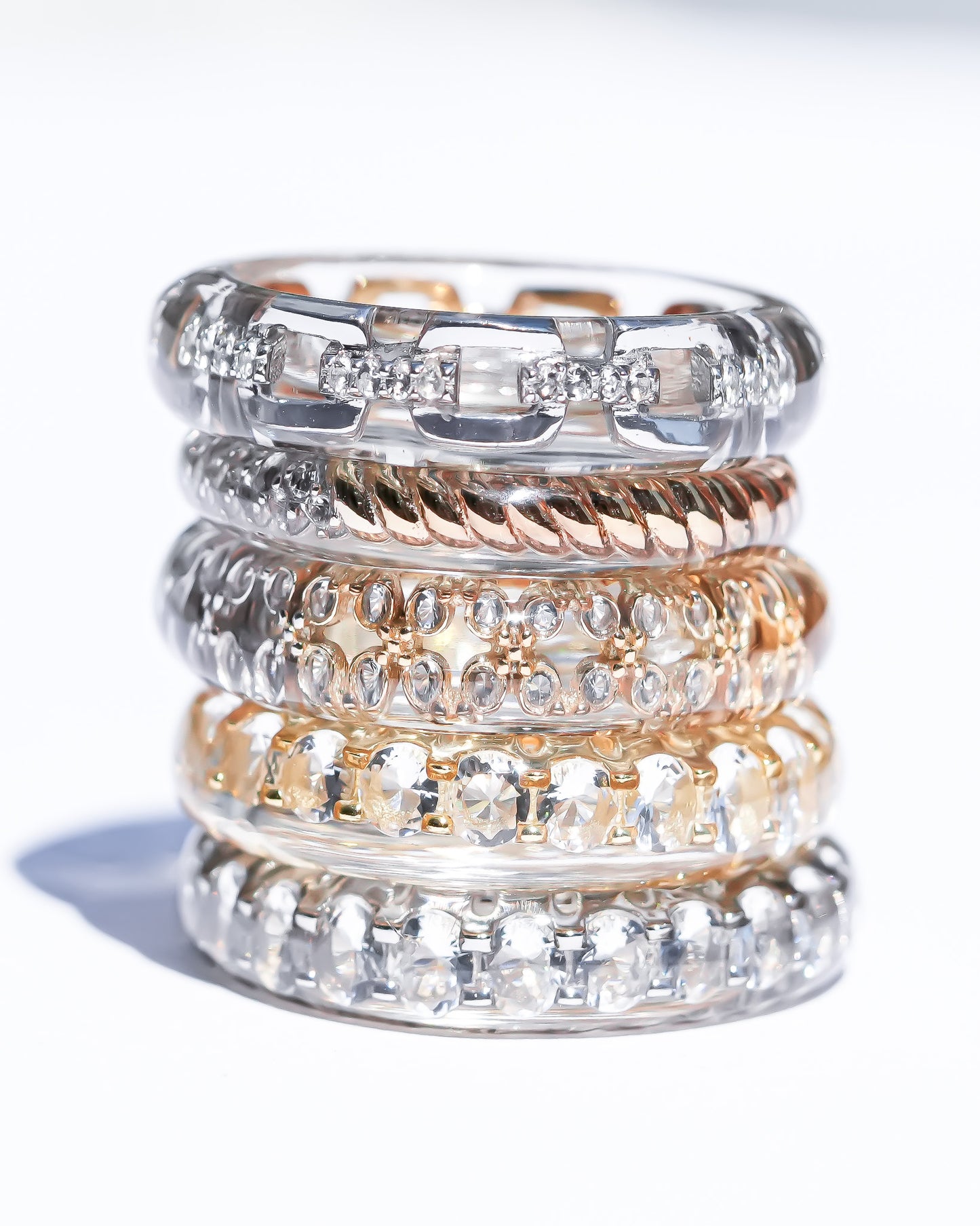 Crystal Spell Ring - Clear × Gold / #14 #15