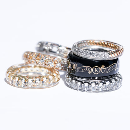 Crystal Spell Ring - Clear × Gold / #14 #15
