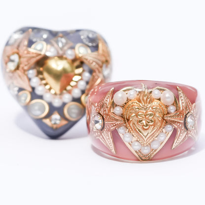 Heart of the Stars Ring – Smoky Pink × Gold /#12