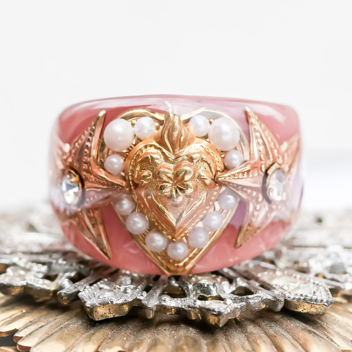 Heart of the Stars Ring – Smoky Pink × Gold /#12