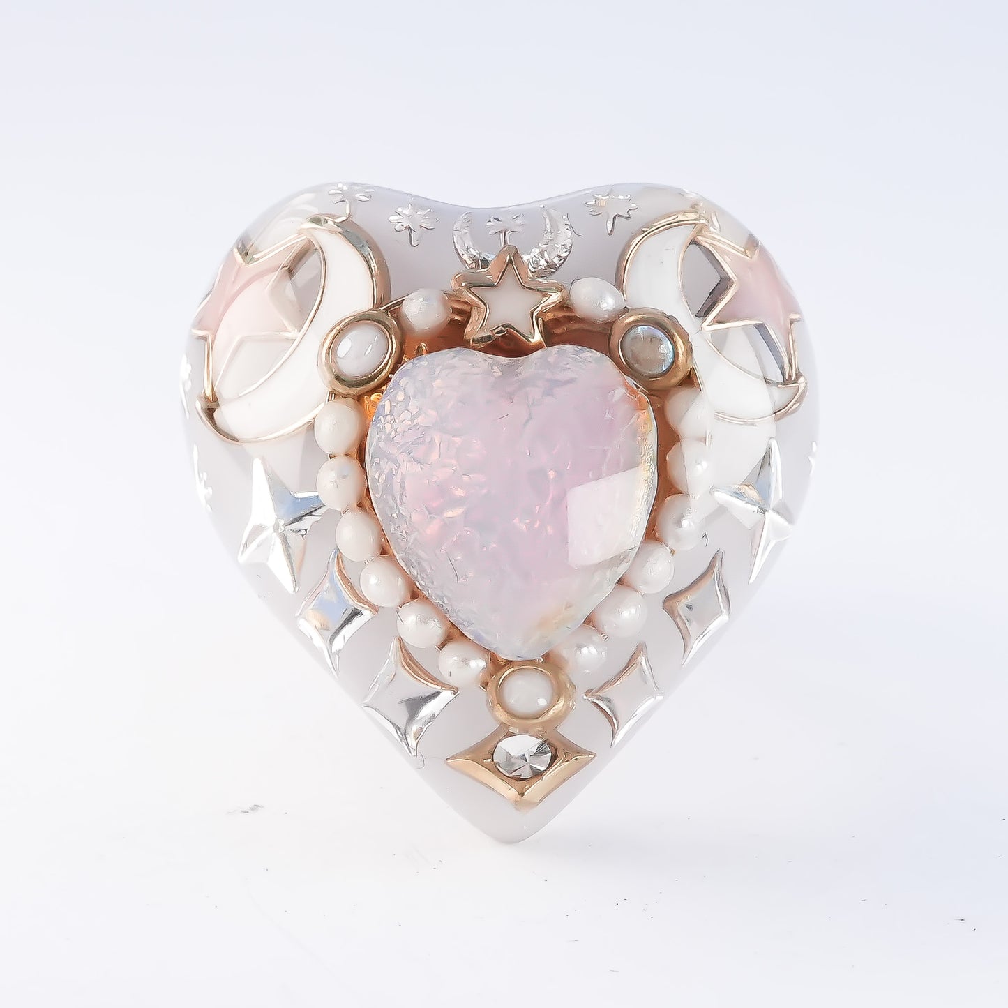 Starlight Opal Dream Ring – Smoky White / #10