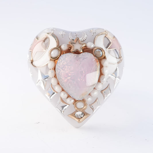 Starlight Opal Dream Ring – Smoky White / #10