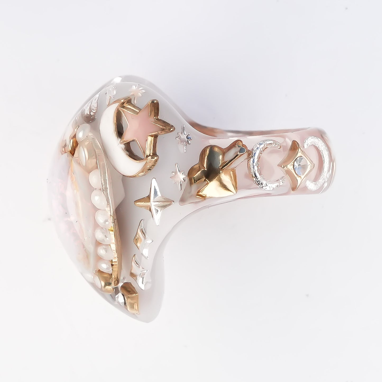 Starlight Opal Dream Ring – Smoky White / #10