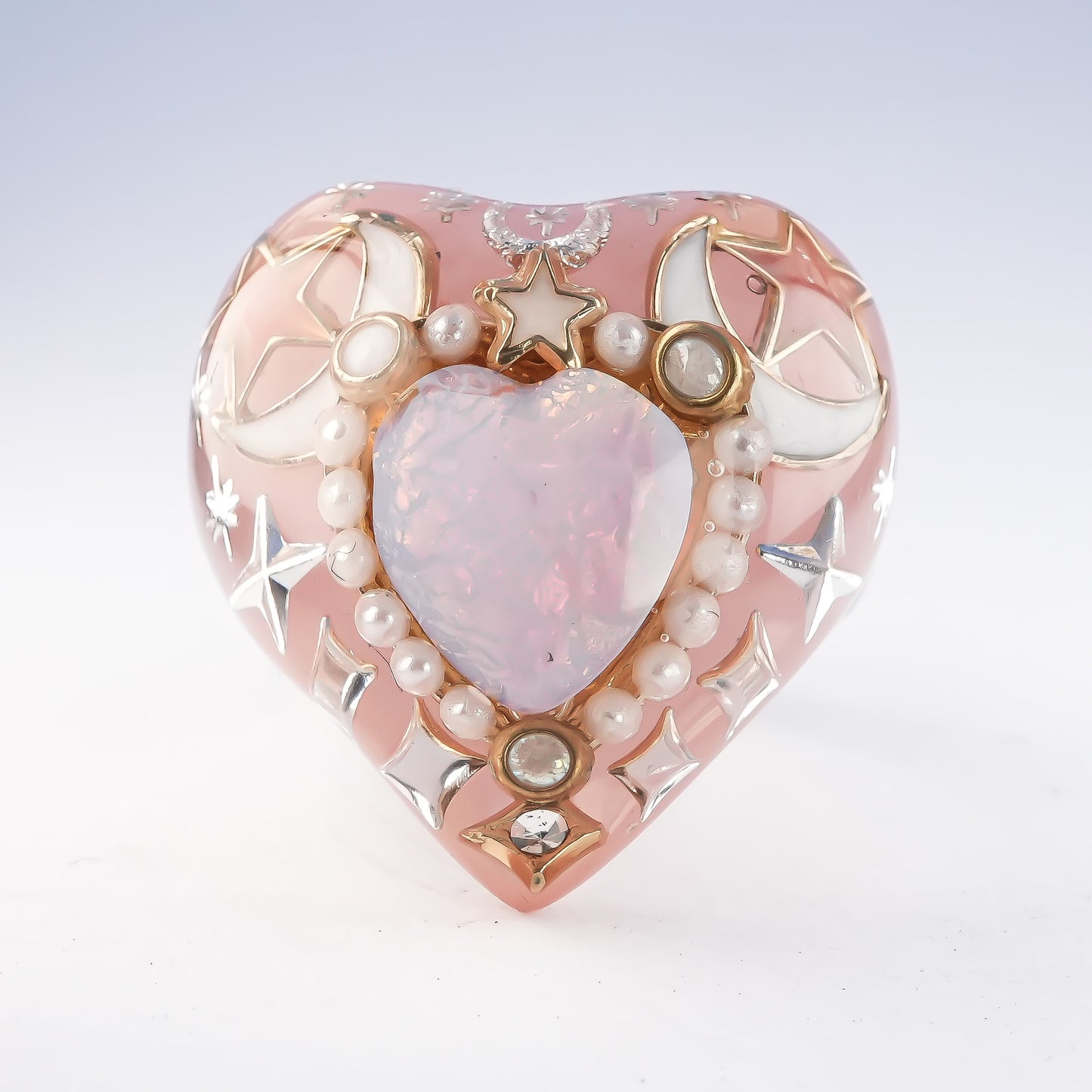 Starlight Opal Dream Ring – Smoky Pink / #10