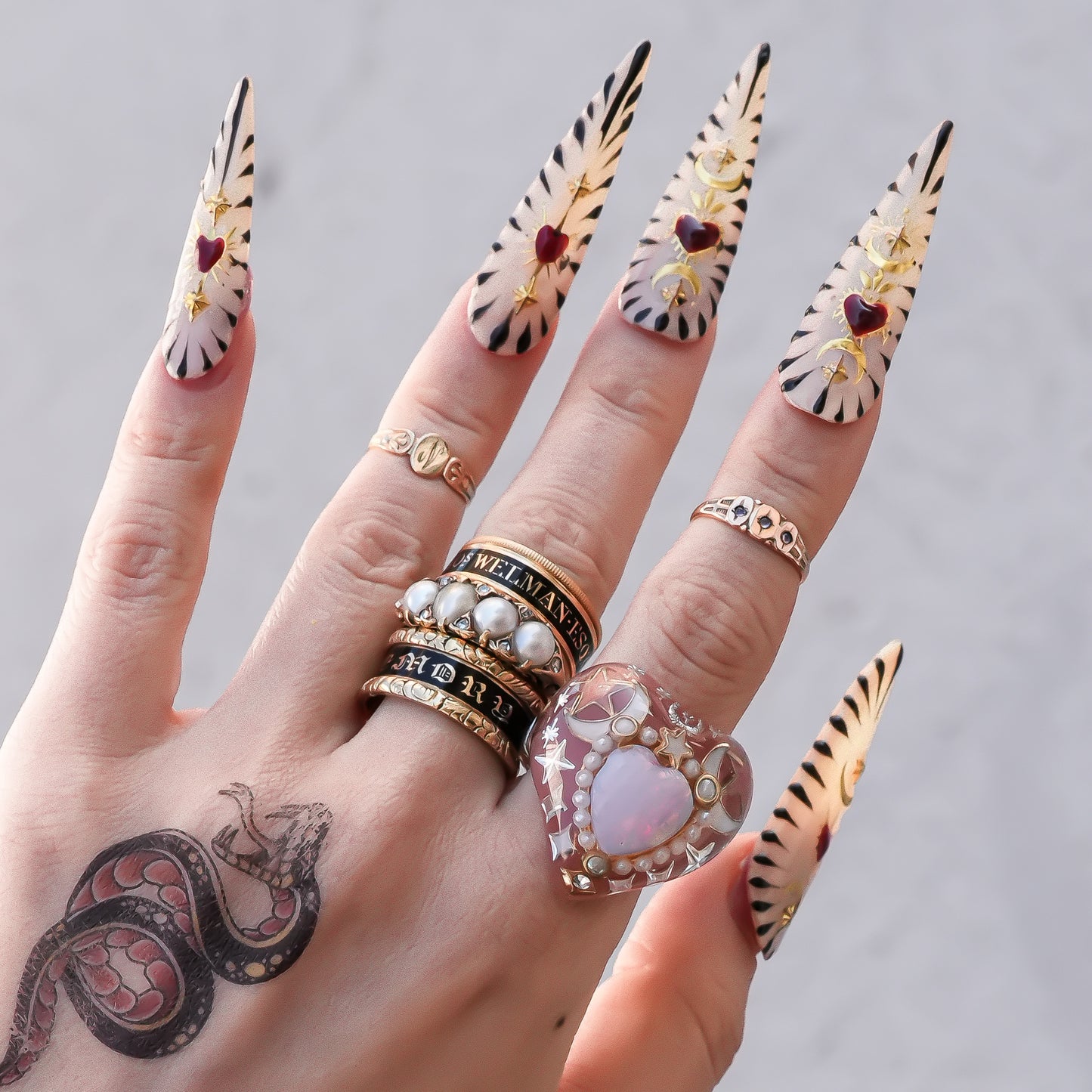 Starlight Opal Dream Ring – Smoky Pink / #10