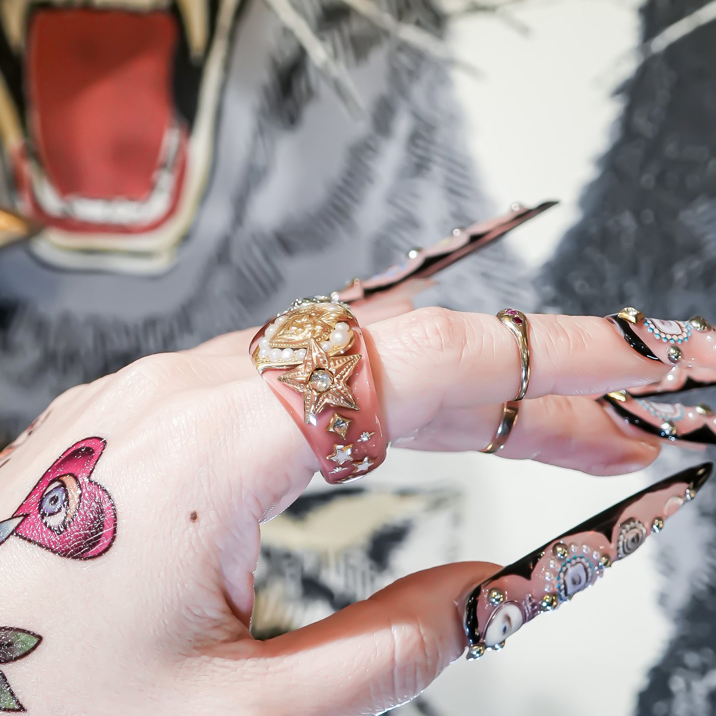 Heart of the Stars Ring – Smoky Pink × Gold /#12