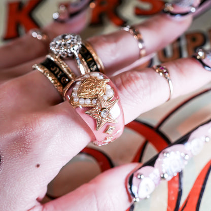 Heart of the Stars Ring – Smoky Pink × Gold /#12