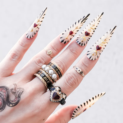 Starlit Heart Ring - Black / #11 #13