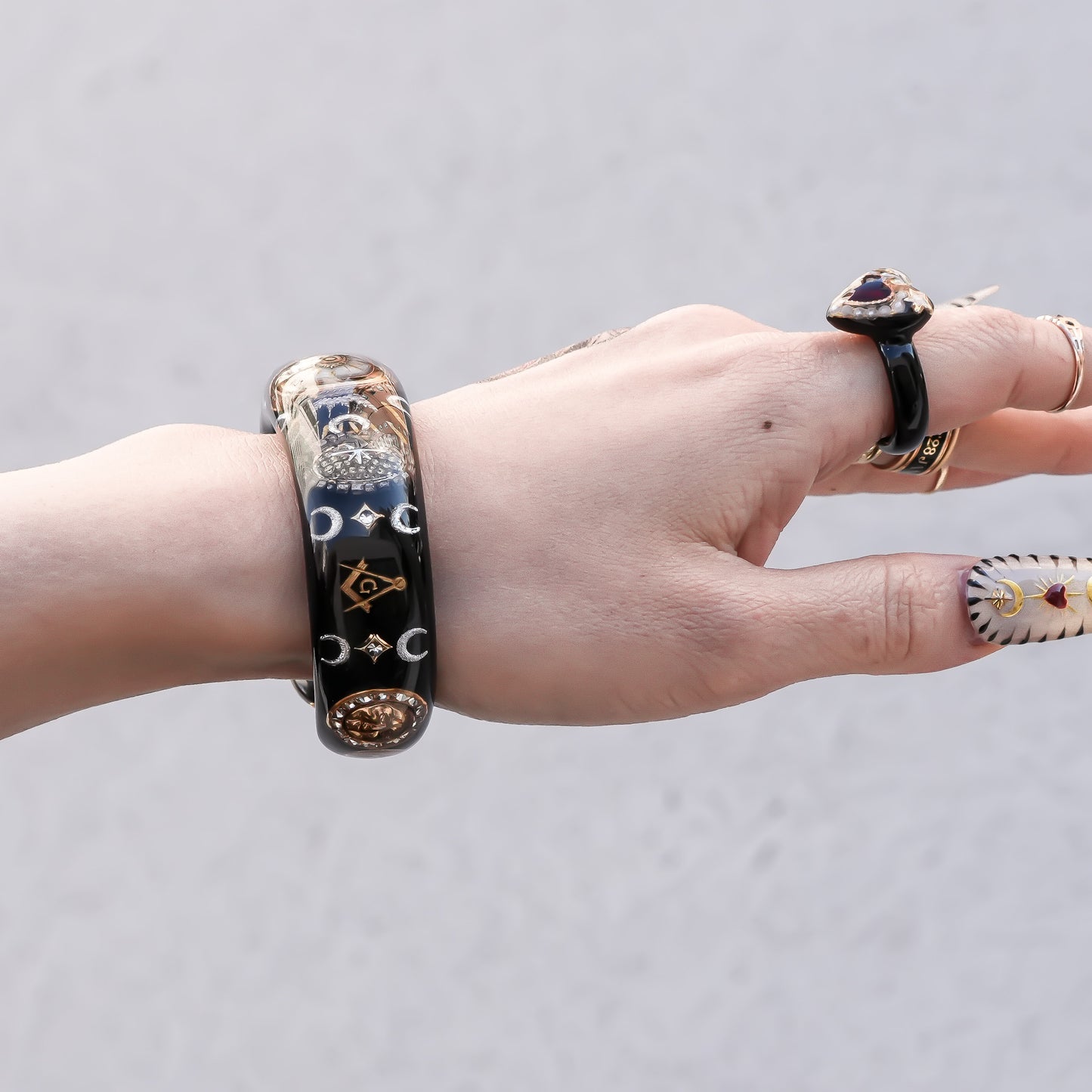 Mystic Eye Charm Bracelet - Black