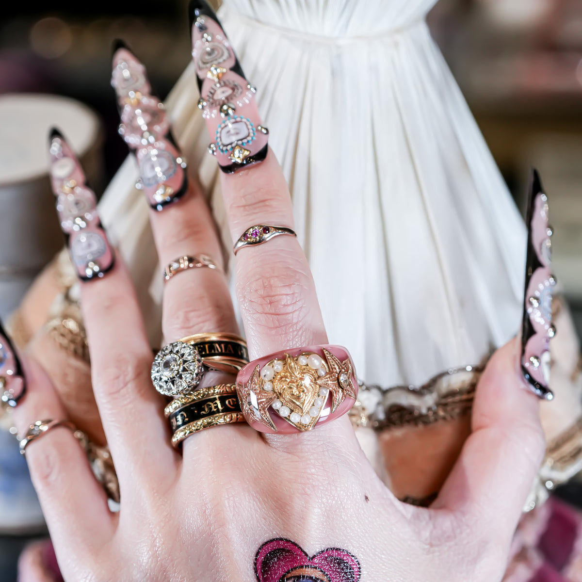 Heart of the Stars Ring – Smoky Pink × Gold /#12