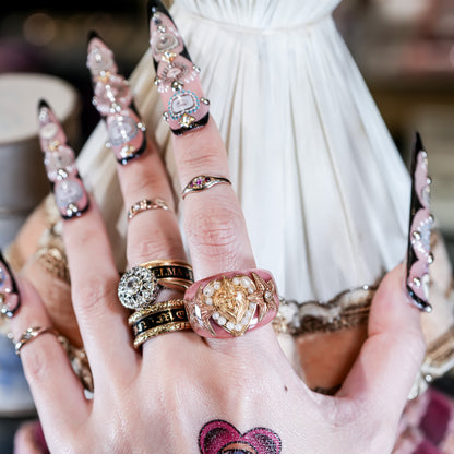 Heart of the Stars Ring – Smoky Pink × Gold /#12