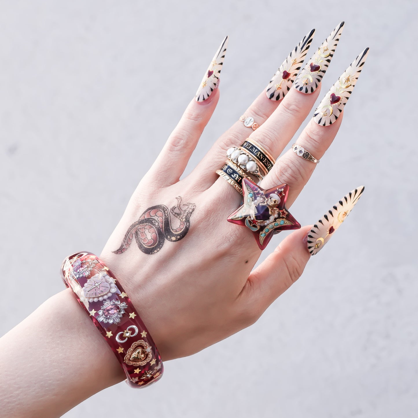 Stellar Memento Mori Ring – Pink×Blue / #11