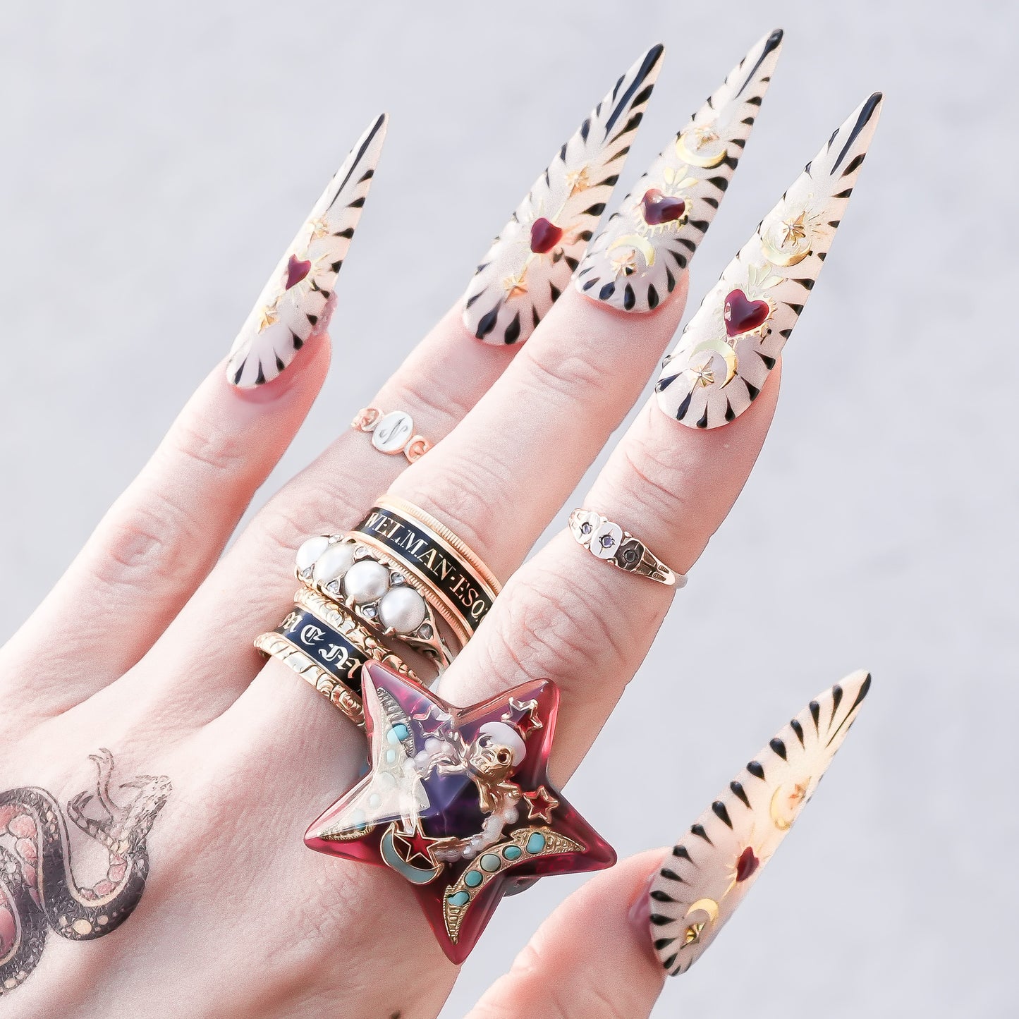 Stellar Memento Mori Ring – Pink×Blue / #11