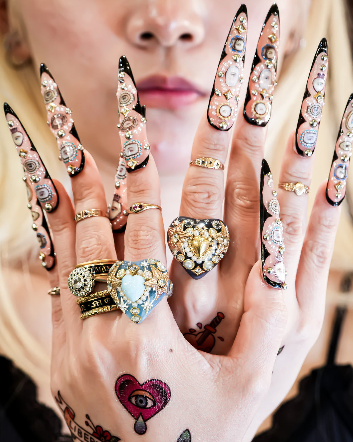 Blue Wish Heart Ring – Blue × Turquoise / #10