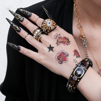 Golden Watcher Eye Ring - Black / #14