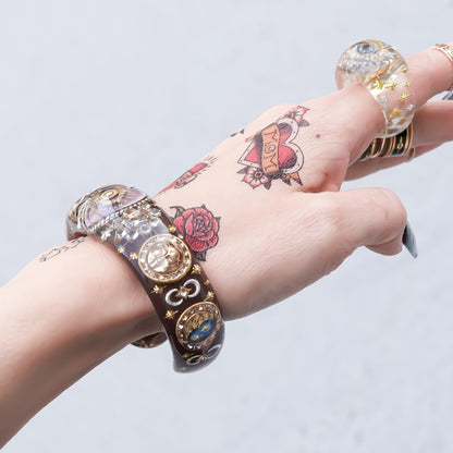 Mystic Eye Heart Bracelet - Brown