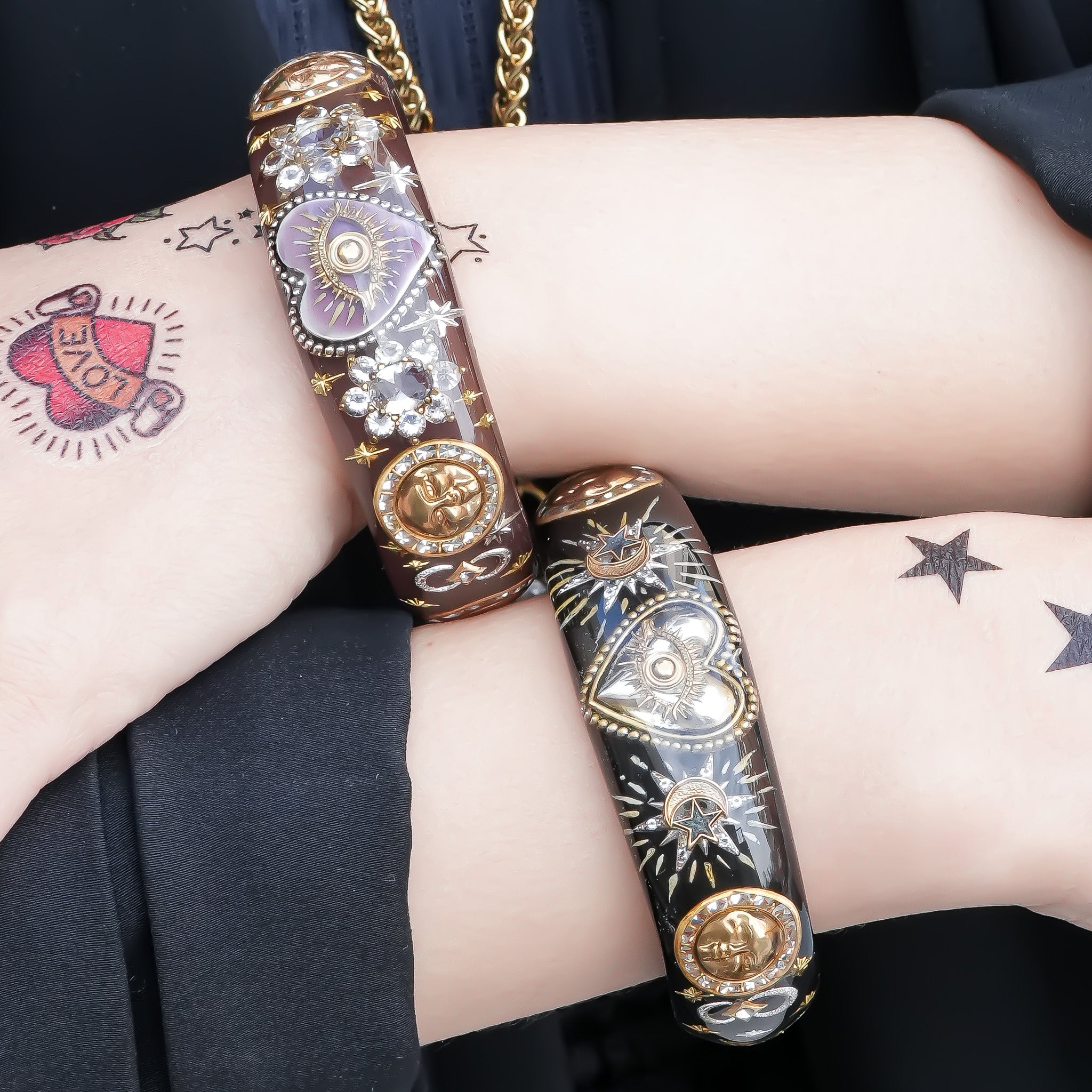 RUKA  バングル Mystic Eye Heart Bracelet - Brown – RUKA