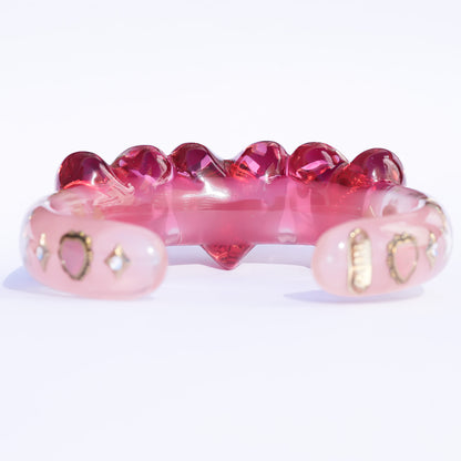 Triple celestial heart bracelet - pink