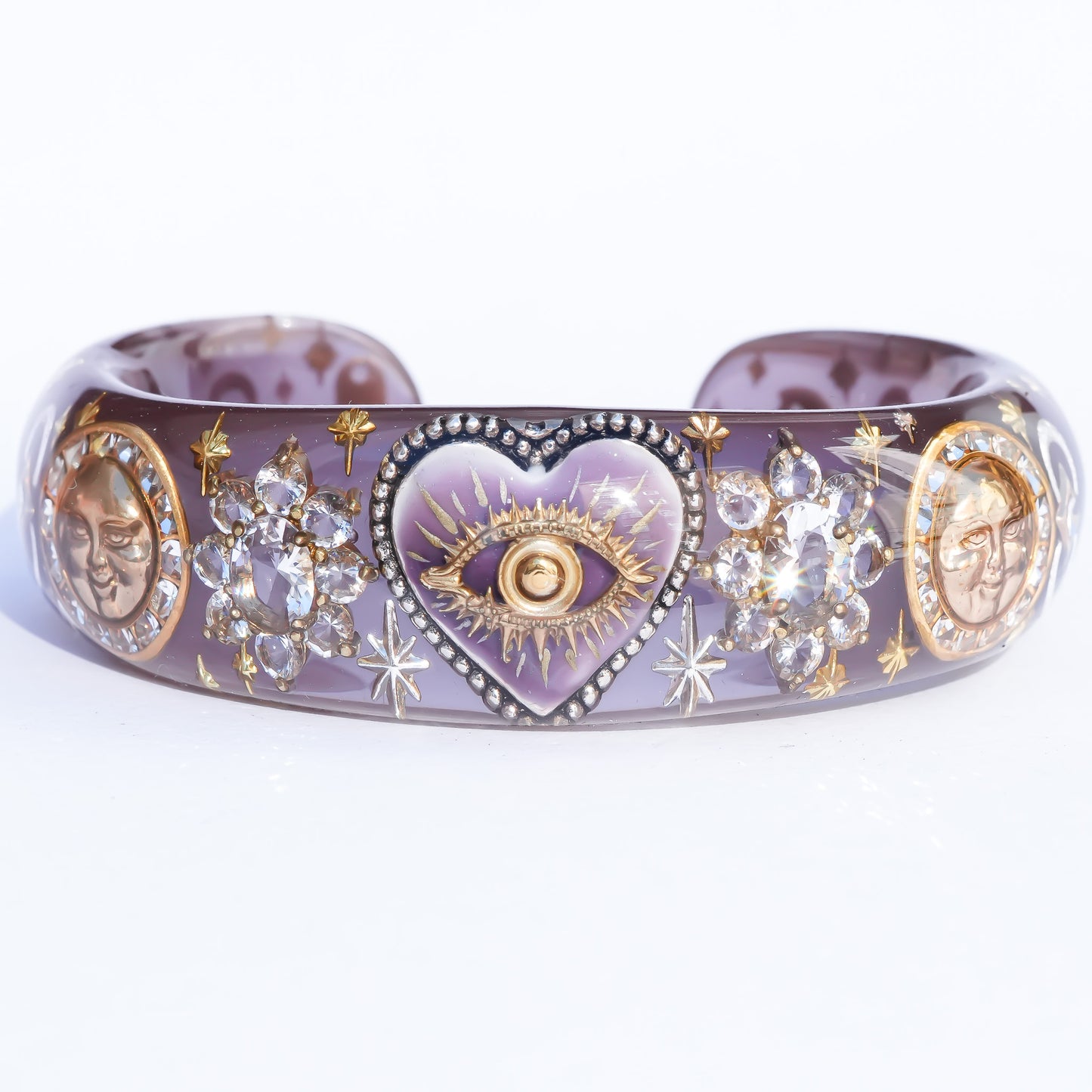 Mystic Eye Heart Bracelet - Brown