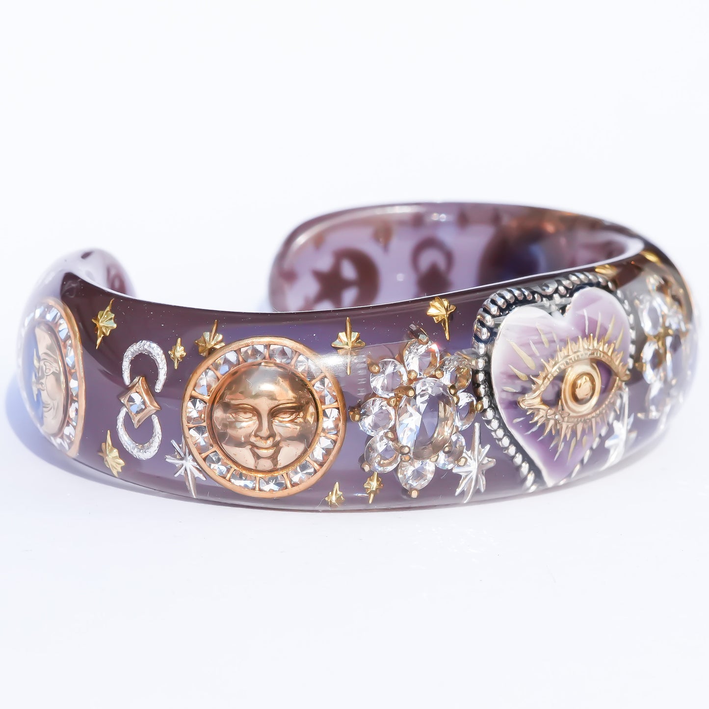 Mystic Eye Heart Bracelet - Brown