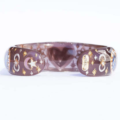 Mystic Eye Heart Bracelet - Brown