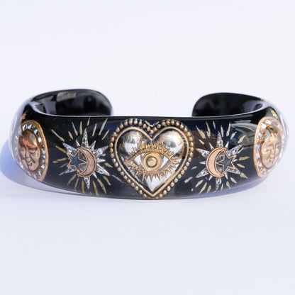 Mystic Eye Heart Bracelet - Black