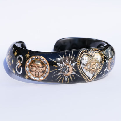 Mystic Eye Heart Bracelet - Black