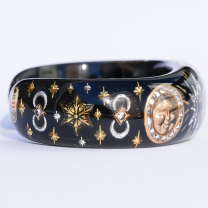 Mystic Eye Heart Bracelet - Black