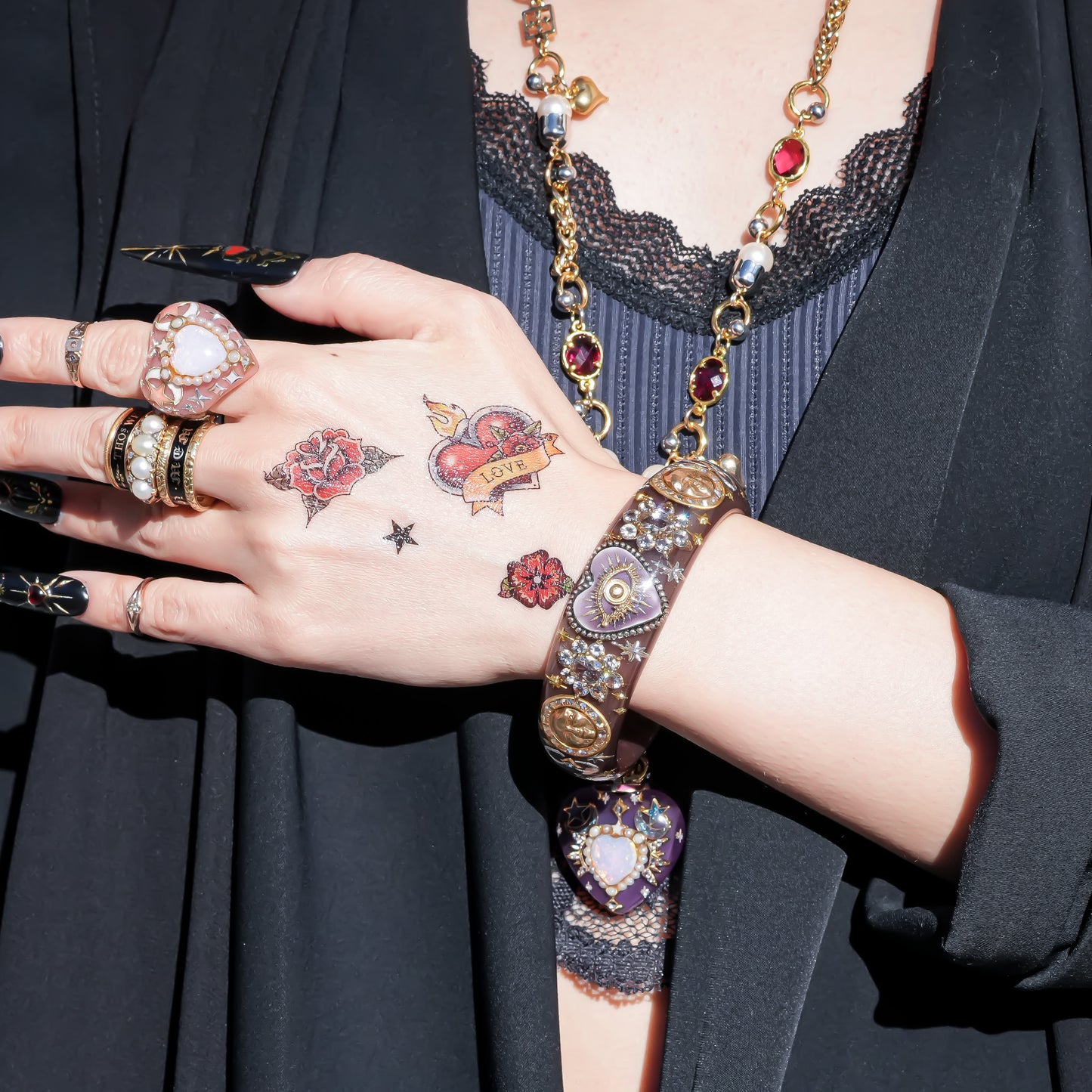 Mystic Eye Heart Bracelet - Brown