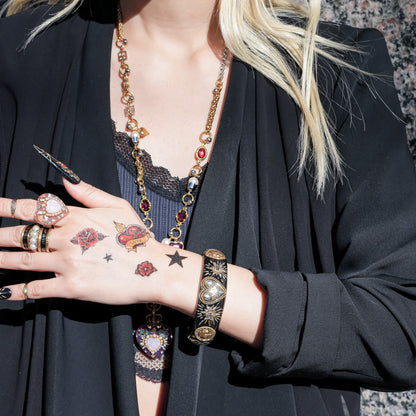 Mystic Eye Heart Bracelet - Black