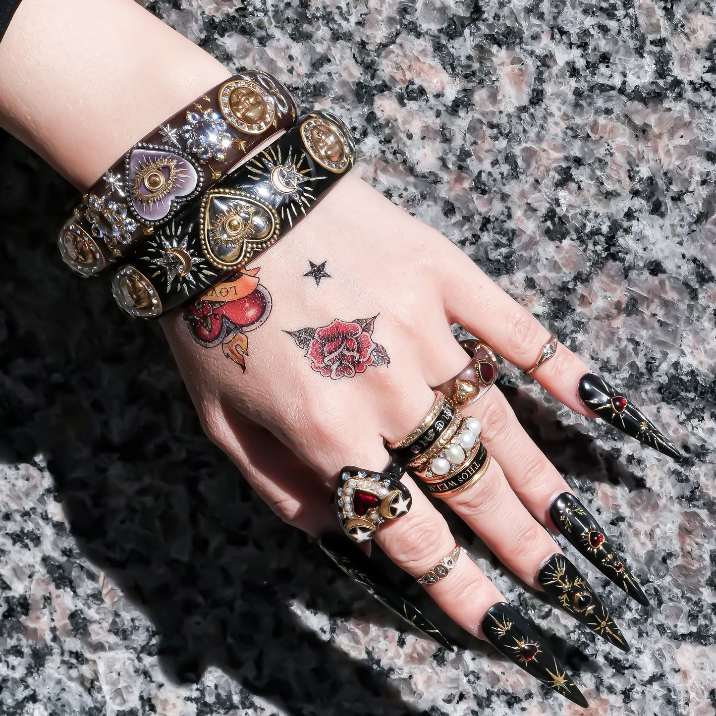 Mystic Eye Heart Bracelet - Brown